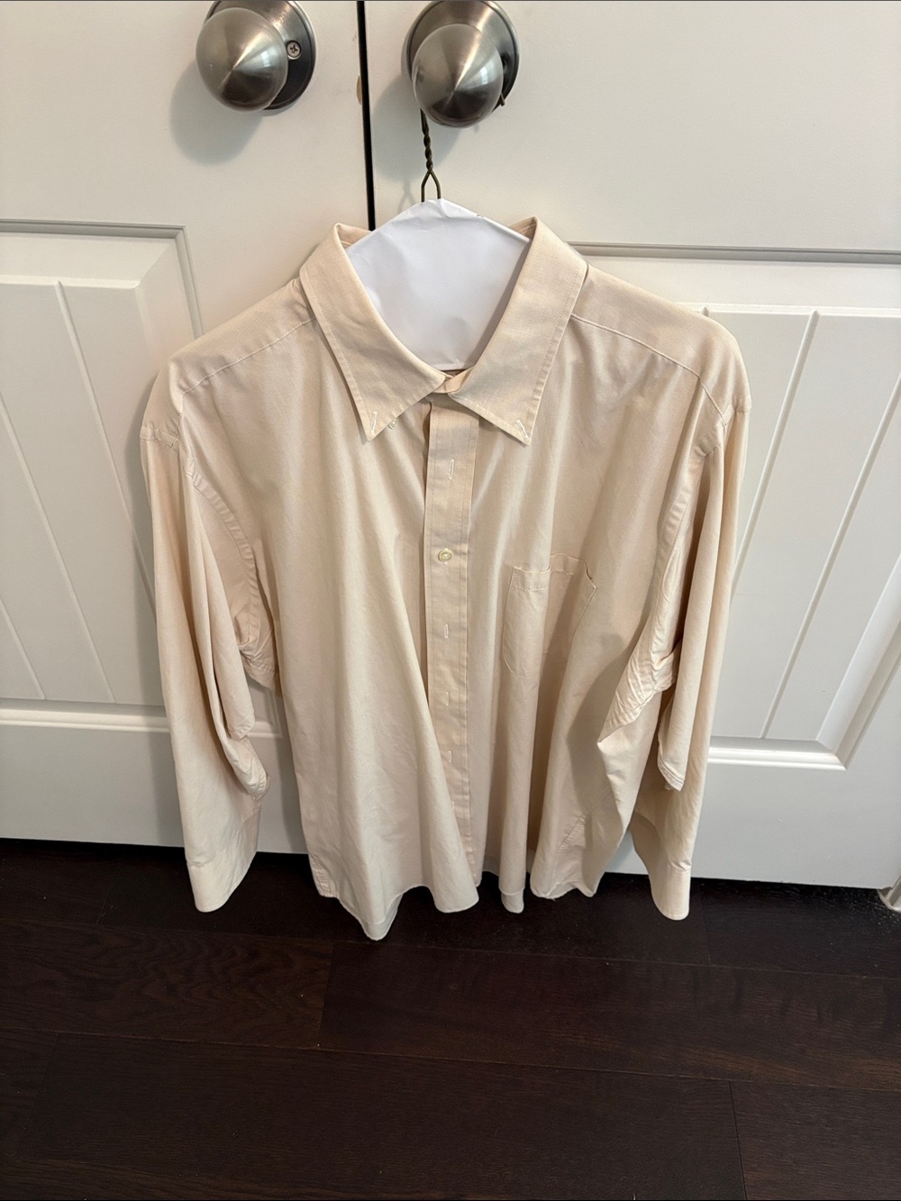 Chaps Men's Long-Sleeve Dress Shirt - Light Beige
